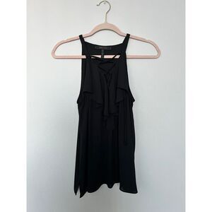 BCBGMAXAZRIA Black‎ Sleeveless Cocktail Dress Strappy Back Detail SX